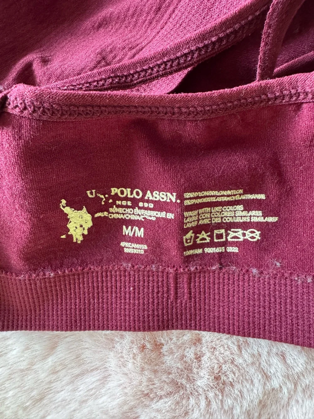 3 Pack U.S. Polo Assn. Girls Bralettes Size Medium
